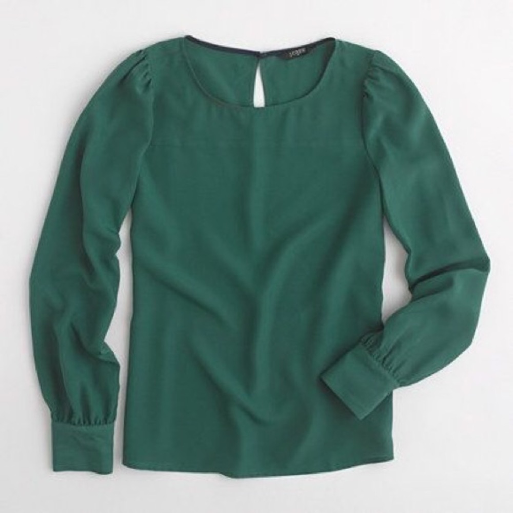 J.Crew Emerald Boatneck Blouse